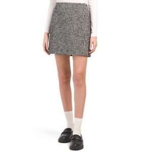 Lafayette 148 New York Women's Houndstooth Wool Tweed Mini Skirt size 8 NWT